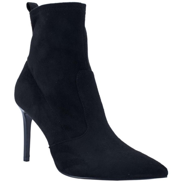 New GUESS DAFINA WOMENS LOGO POINTED TOE BOOTIES SZ 9 - Picture 1 of 4